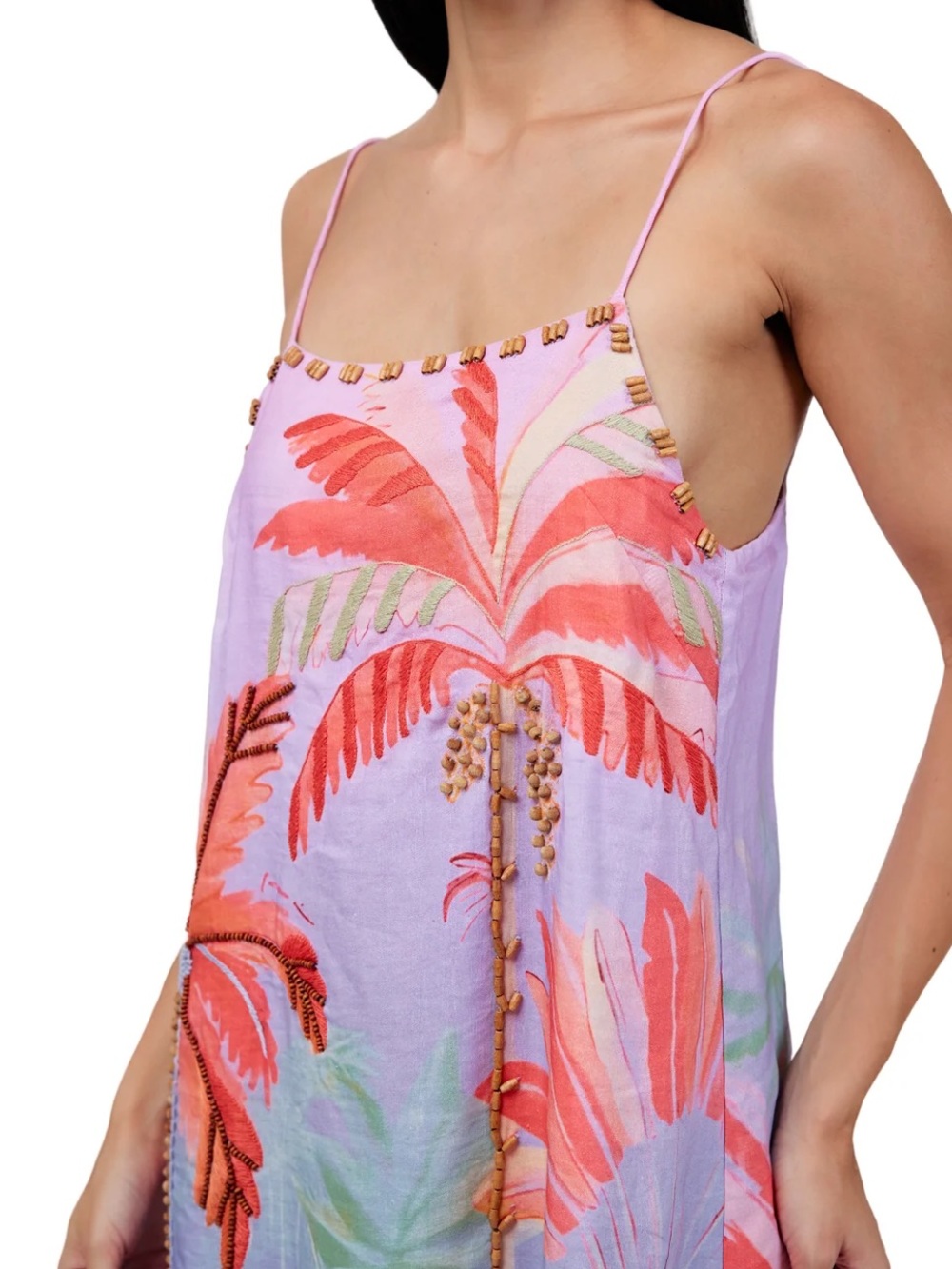 OLLARI Azalia Mini Dress in MIAMI PALM PRINT